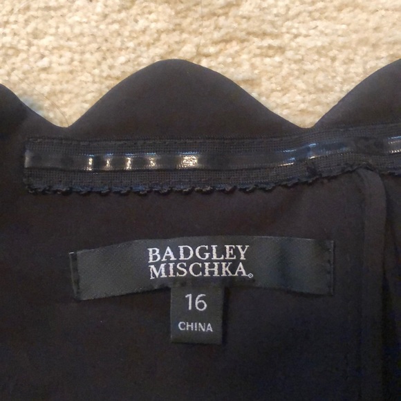 Badgley Mischka Black Scalloped Dress - Picture 5 of 5